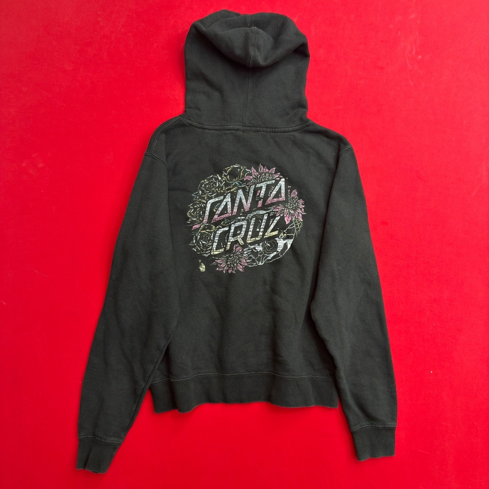 Santa Cruz Skateboards‎ Mens Floral Graphic Pullover Hoodie Black Size M